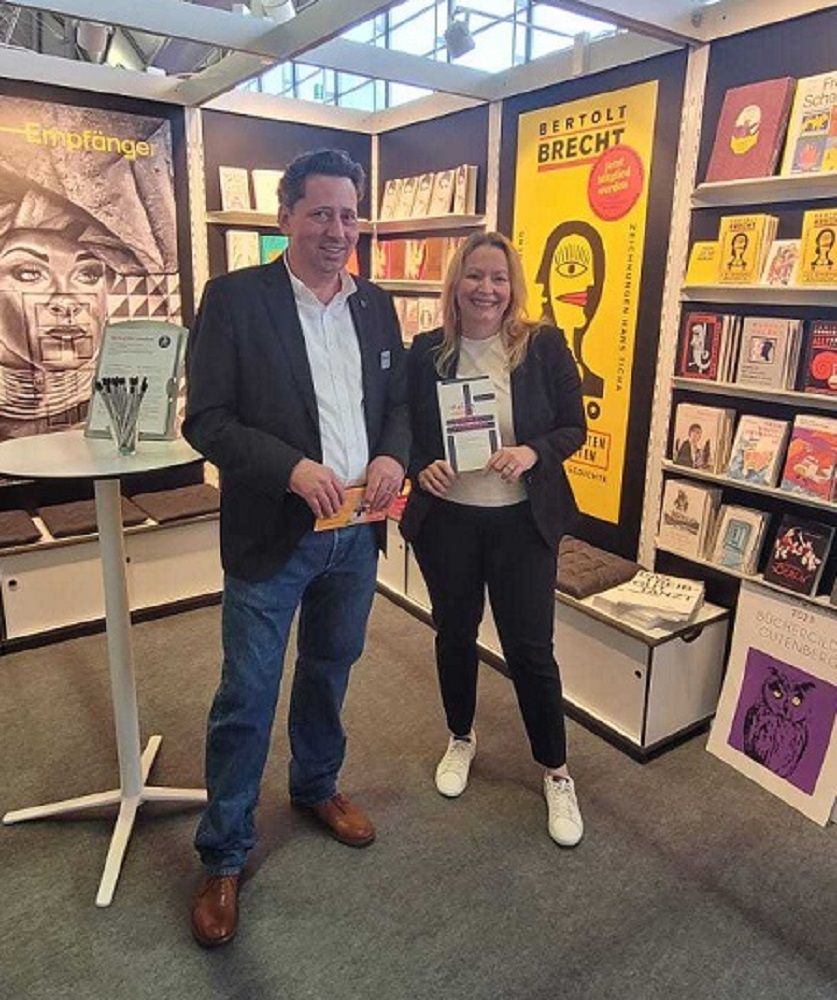 Kultusministerin des Saarlandes Christine Streichert-Clivot zusammen mit Alexander Elspas